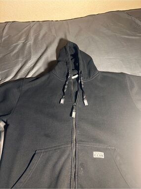 Black Lightweight Zip-Up Hoodie Jacket